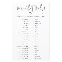 Naam die de Baby minimalistische Kaart van het Spe