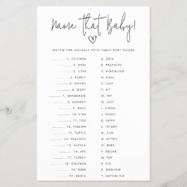 Naam die de Baby minimalistische Kaart van het Spe