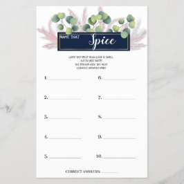 Naam die de Kaart van de Spice PampasGrass BridalS