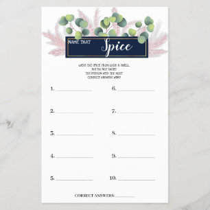 Naam die de Kaart van de Spice PampasGrass BridalS