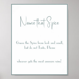 Naam die Spice - het Poster van het Spel van de Sh