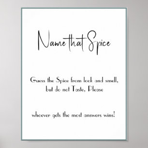 Naam die Spice - het Poster van het Spel van de Sh