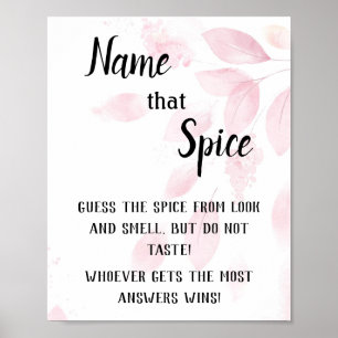 Naam die Spice - Roze Waterverf Poster