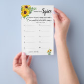 Naam die Spice Sunflower Vrijgezellenfeest Game Ca Flyer (Hand)