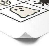 Naam die spook Halloween Bingo spelblad Poster (Hoek)