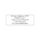 Naam dierenarts (vet cursief) Functietitel Retoura Zelfinktende Stempel (Design)