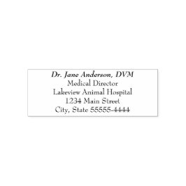 Naam dierenarts (vet cursief) Functietitel Retoura Zelfinktende Stempel