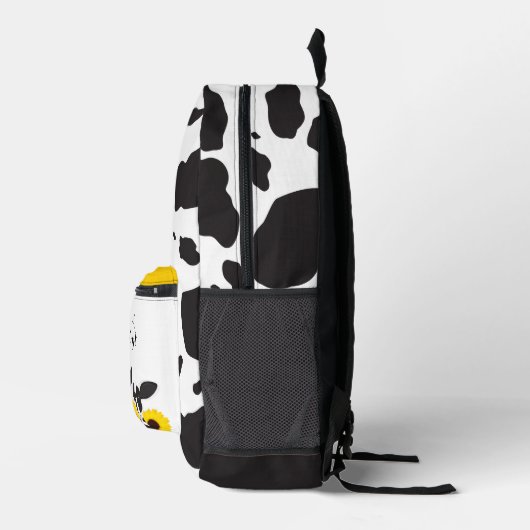 Naam Dierlijke Koe Zonnebloem Bedrukte Rugzak (Rechts)