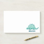 Naam Dino Kind Post-it® Notes (Op bureau)