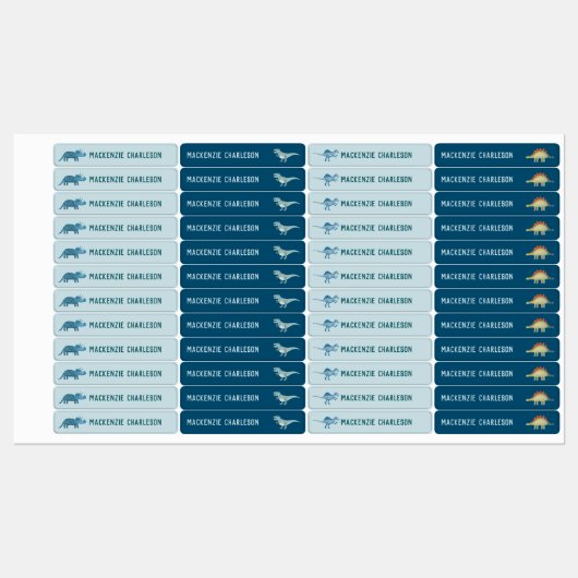 Naam Dinosaur Labels (Vel)