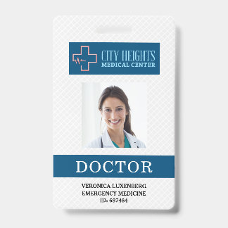 Naam dokter Pasfoto Ziekenhuislogo Beroepsbeoefena Badge