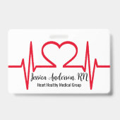 Naam Dokterspraktijk Medewerker Zorginstelling Badge (Achterkant)