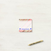 naam; Door watermeloenen geïnspireerde strips Post-it® Notes (Op bureau)