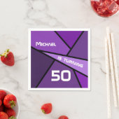 NAAM Draaiend 50 Abstract Paars Geometrisch op zat Servet (Insitu)