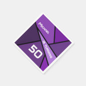 NAAM Draaiend 50 Abstract Paars Geometrisch op zat Servet (Hoek)