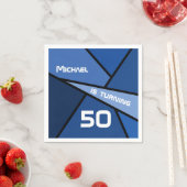 NAAM Draaiend 50 Abstracte Blauwe Geometrisch van  Servet (Insitu)