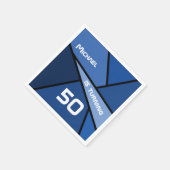 NAAM Draaiend 50 Abstracte Blauwe Geometrisch van  Servet (Hoek)