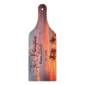 Naam dropical Sunset Snijplank (Voorkant)