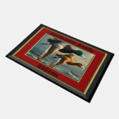 Naam Duck Flying Familiname Deurmat (Schuin)