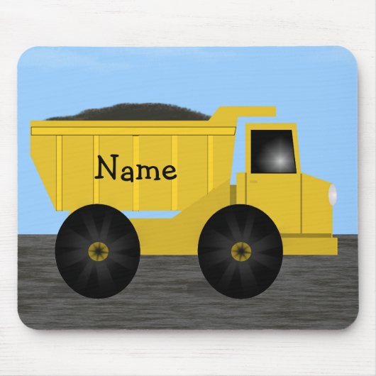 Naam Dump Truck Mousepad - Sjabloon Muismat (Voorkant)