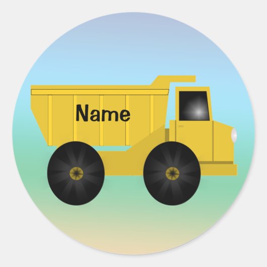 Naam Dump Truck Stickers (Voorkant)