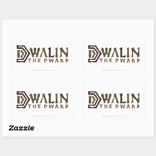 Naam Dwalin Rechthoekige Sticker (Vel)