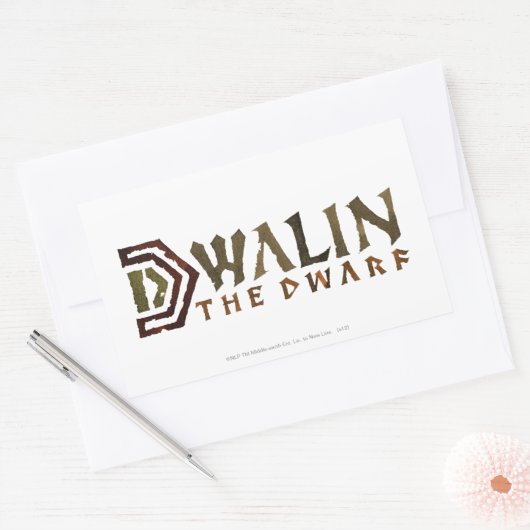 Naam Dwalin Rechthoekige Sticker (Envelop)