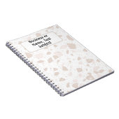 Naam. Earth Tone Marble Chips Terrazzo Patroon, Notitieboek (Rechterzijde)