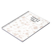 Naam. Earth Tone Marble Chips Terrazzo Patroon, Notitieboek (Linkerzijde)