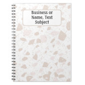 Naam. Earth Tone Marble Chips Terrazzo Patroon, Notitieboek (Voorkant)