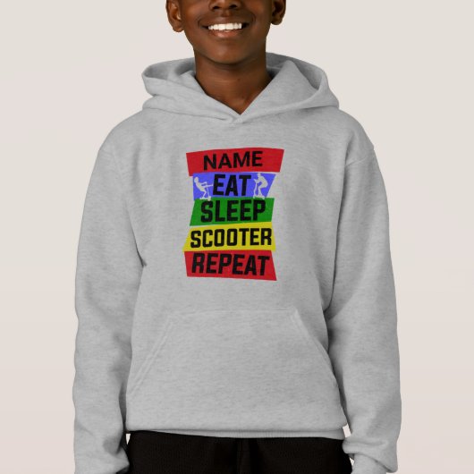 Naam Eat Sleep Scooter herhalen toevoegen (Voorkant)