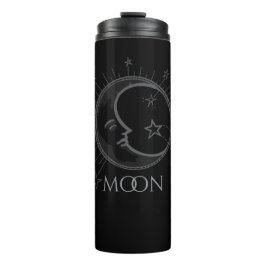 [NAAM] Eclectische Maan Fles Custom Naam