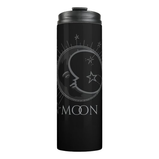[NAAM] Eclectische Maan Fles Custom Naam (Voorkant)