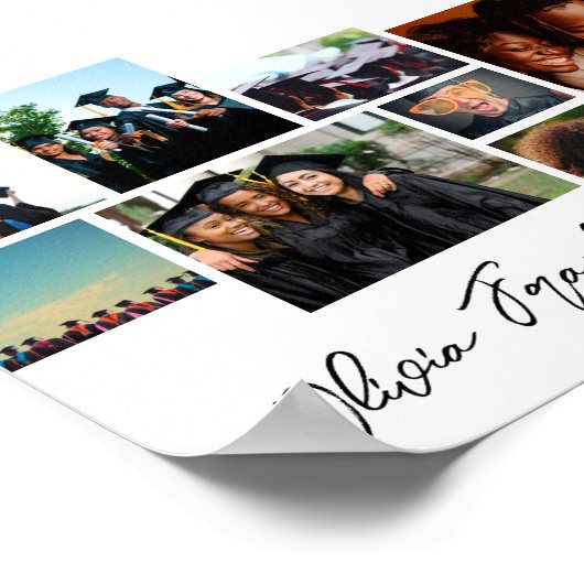 Naam Editable Collage Photo Afstudeerder 2023 Scho Poster (Hoek)