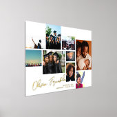 Naam Editable Multi Photo Collage School GOLD Folie Afdrukken (Laagn)