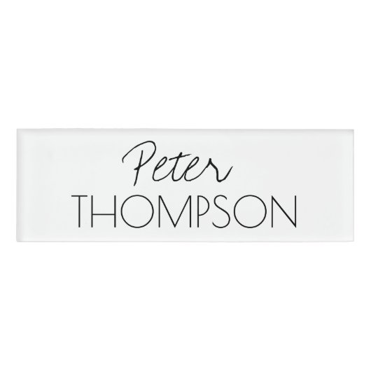 Naam, eenvoudig en duidelijk naambadge (Voorkant)