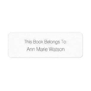 Naam Eenvoudig Zwart Wit Bookplate Label