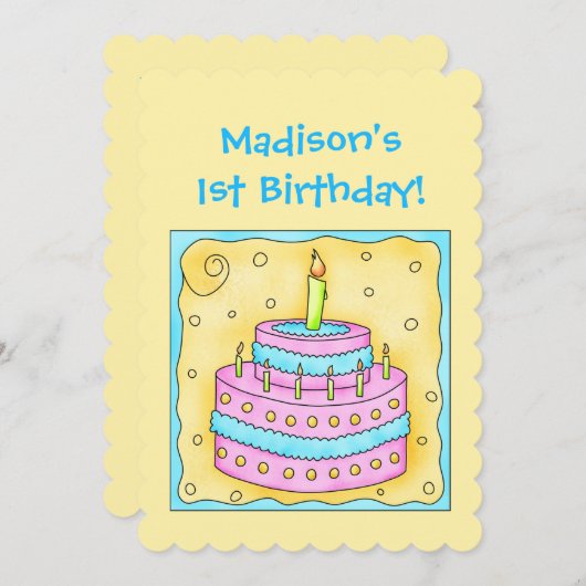 Naam eerste uitnodiging van de partij van de Kunst (Voorkant / Achterkant)