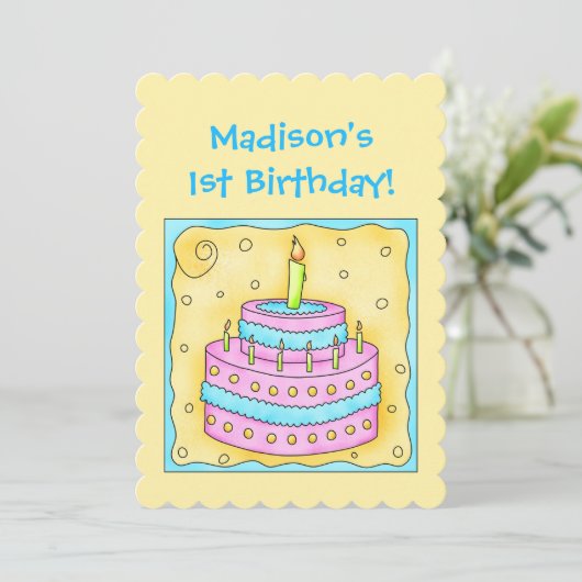 Naam eerste uitnodiging van de partij van de Kunst (Staand voorkant)