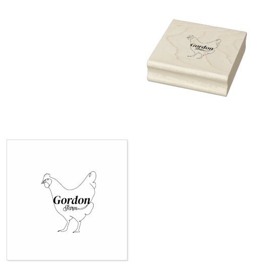 Naam eigenaar gepersonaliseerd Boerderij Rubberstempel (Gestempeld)