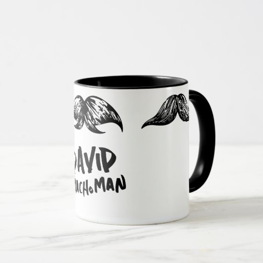 "[Naam eigenaar] Macho Man!" Mok (Voorkant rechts)