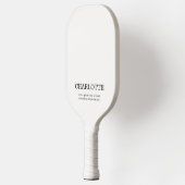 Naam Elegant Minimaal Wit Pickleball Paddle (Links)