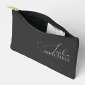 Naam Elegant Schrift Zwart Etui (Open)