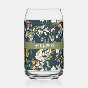 Naam, Elegante 1600s Stilleven Bloemen Oxford Blau Blikvorm Glas