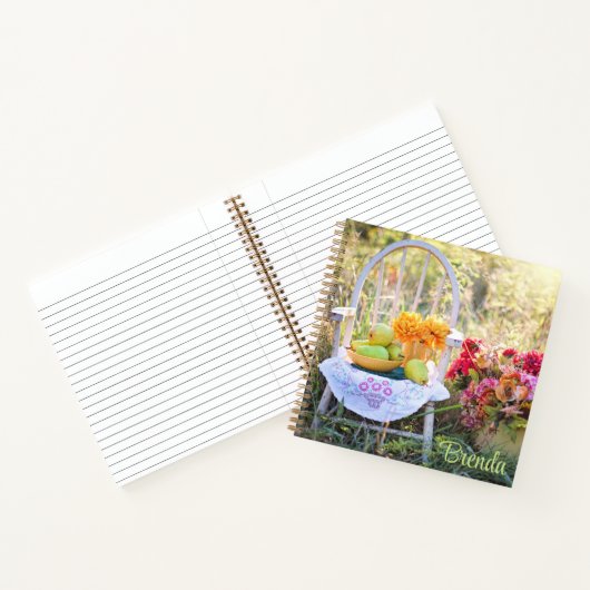 Naam, Elegante Kleurrijke Herfst 8.5x8.5 Veelzijdi Notitieboek (Binnen)