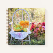 Naam, Elegante Kleurrijke Herfst 8.5x8.5 Veelzijdi Notitieboek (Voorkant)