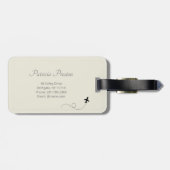  Naam Elegante Moeder van Parel Textuur Bagagelabel (Achterkant horizontaal)