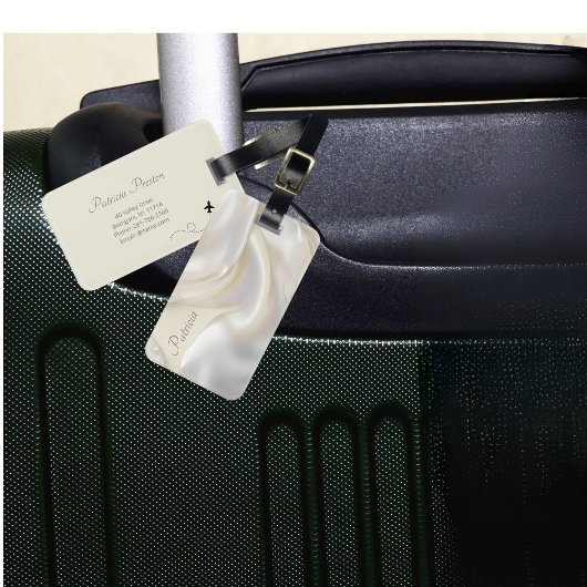  Naam Elegante Moeder van Parel Textuur Bagagelabel