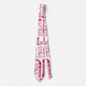 Naam Emily Cute Typography Love Hearts Stropdas (Voorkant)