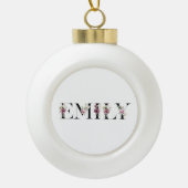Naam Emily Keramische Bal Ornament (Voorkant)